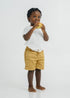 Boys organic shorts in Yellow